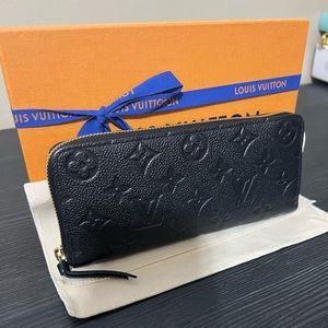 Louis Vuitton M61864 Monogram Empreinte Zippy Wallet - Black